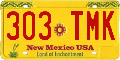 NM license plate 303TMK
