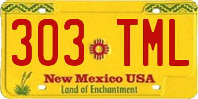 NM license plate 303TML