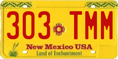 NM license plate 303TMM