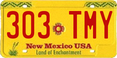 NM license plate 303TMY
