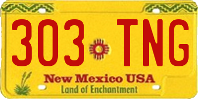 NM license plate 303TNG