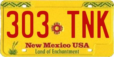 NM license plate 303TNK