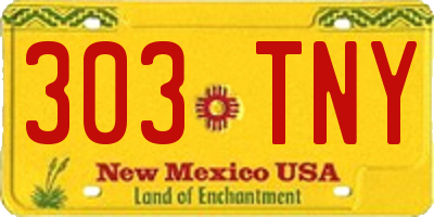 NM license plate 303TNY