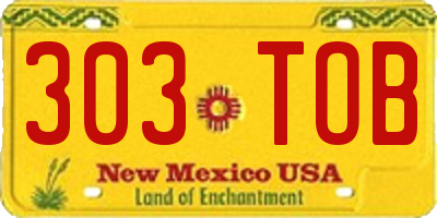 NM license plate 303TOB