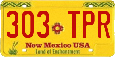 NM license plate 303TPR