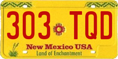 NM license plate 303TQD
