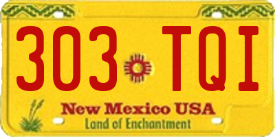 NM license plate 303TQI