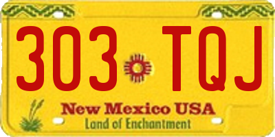 NM license plate 303TQJ