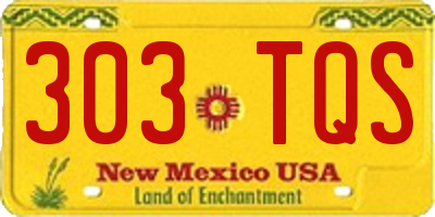 NM license plate 303TQS