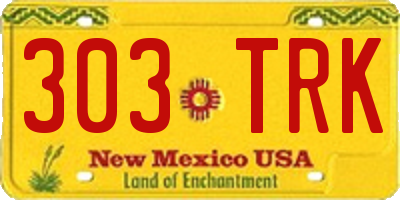 NM license plate 303TRK
