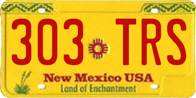 NM license plate 303TRS