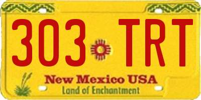 NM license plate 303TRT