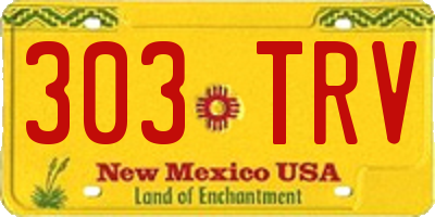 NM license plate 303TRV