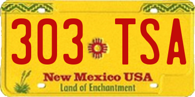 NM license plate 303TSA