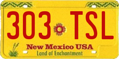 NM license plate 303TSL