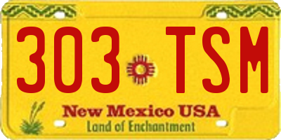 NM license plate 303TSM