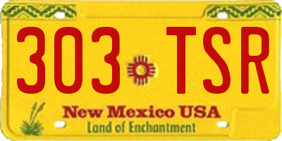 NM license plate 303TSR