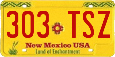 NM license plate 303TSZ