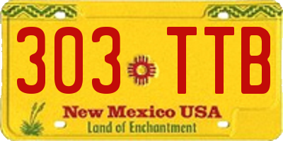NM license plate 303TTB