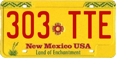 NM license plate 303TTE