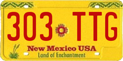 NM license plate 303TTG