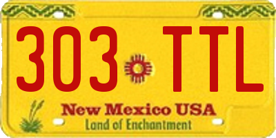 NM license plate 303TTL