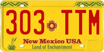 NM license plate 303TTM