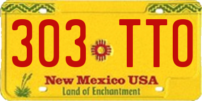 NM license plate 303TTO