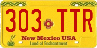 NM license plate 303TTR