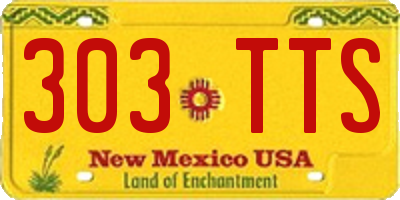 NM license plate 303TTS