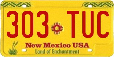 NM license plate 303TUC