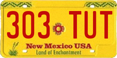 NM license plate 303TUT