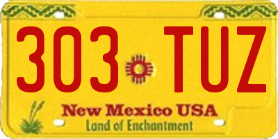 NM license plate 303TUZ