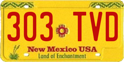 NM license plate 303TVD