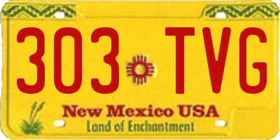 NM license plate 303TVG