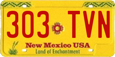 NM license plate 303TVN
