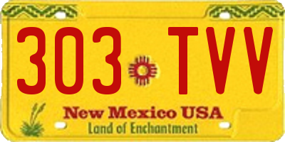 NM license plate 303TVV