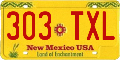 NM license plate 303TXL
