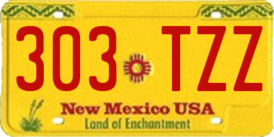 NM license plate 303TZZ