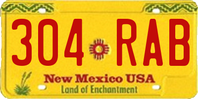 NM license plate 304RAB