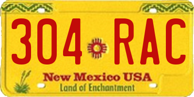 NM license plate 304RAC