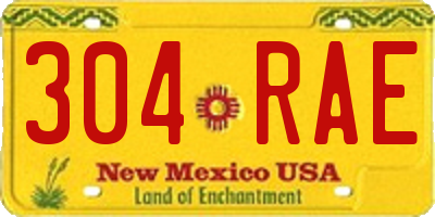 NM license plate 304RAE