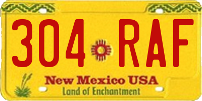 NM license plate 304RAF