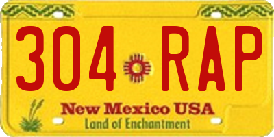 NM license plate 304RAP
