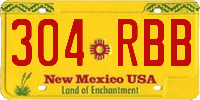 NM license plate 304RBB