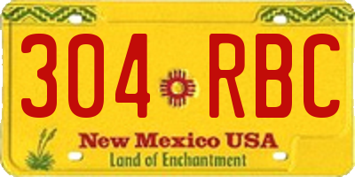 NM license plate 304RBC