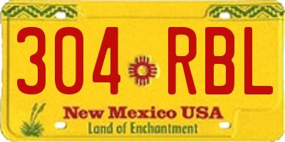 NM license plate 304RBL