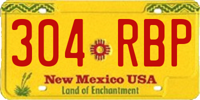 NM license plate 304RBP