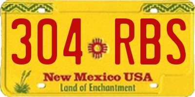 NM license plate 304RBS