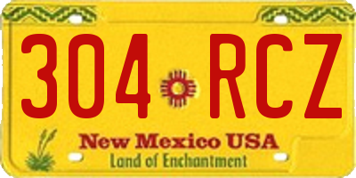 NM license plate 304RCZ